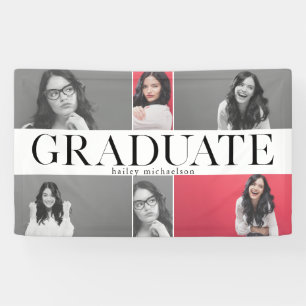 Lona Clase de cartel de Collage de fotos de graduación 