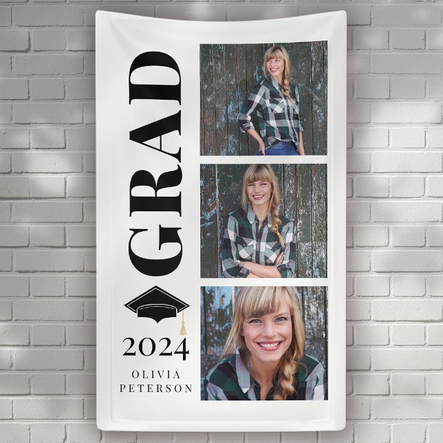 Lona Clase de collage de fotos de 2024 Graduación (Subido por el creador)