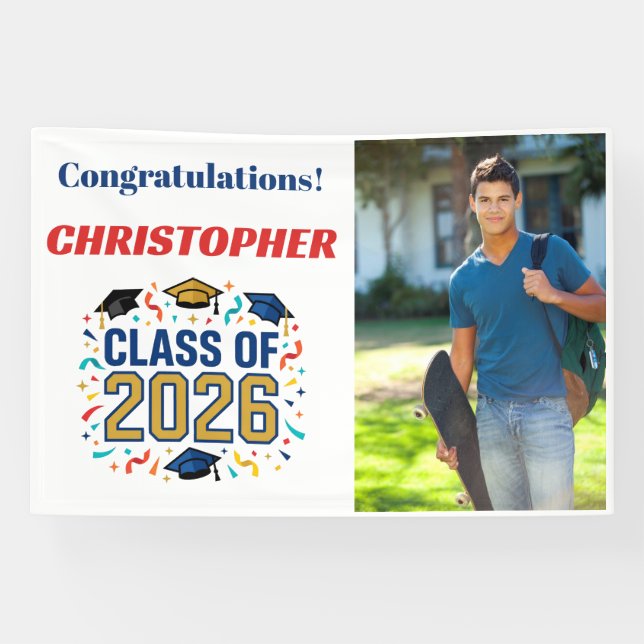 Lona Clase de graduación de 2026 (Horizontal)