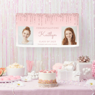 Lona Clase de Graduación de 2 fotografías de goteo de P