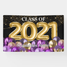 Clase de Graduación de Globos Púrpura de Oro de 20