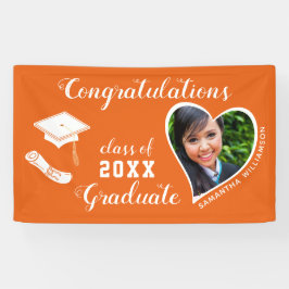 Lona Clase de Graduación de Naranja de fotografía de gr