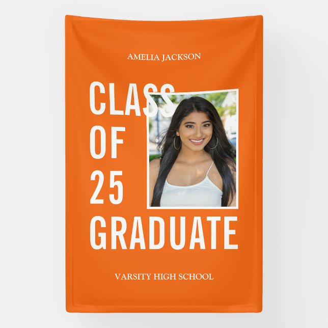 Lona Clase De Graduación Fotográfica De Naranja De Grad (Subido por el creador)