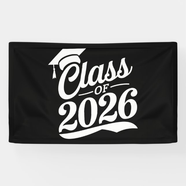 Lona Clase De Graduación Orgullosa De 2026 (Horizontal)