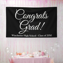 Lona Clase de guión de personalizado negro de Grados de