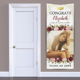 Lona Clase de la puerta de graduación de Borgoña de 202