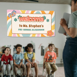 Lona Clase de profesor de estilo personalizado retro