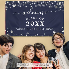 Lona Clase Reunión Bienvenida Naval Estrellas Azules