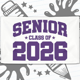 Lona Clase Superior de 2026 Graduación Universitaria Pu