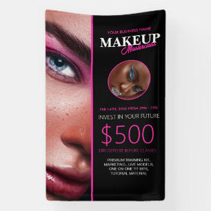 Lona Clases de Maquillaje Estandarte Personalizado
