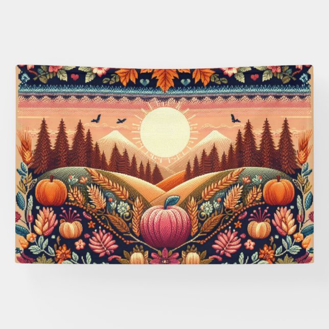 Lona Clásica Fair Isle Fall/Otoño (Horizontal)