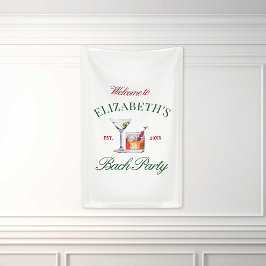 Lona Clásico cartel del Club de Cocktails Green & Red C