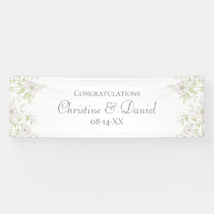 Lona Clásico de Rosa Blanca Boda