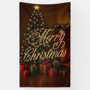 Lona Clásico, tradicional Feliz Navidad 