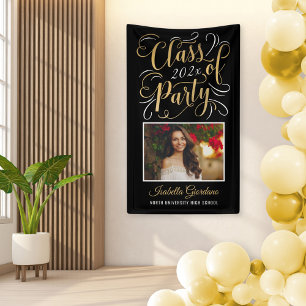 Lona Class of 2023 Black Gold Graduation Party Photo