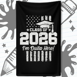 Lona Class of 2026 Graduation Distressed Flag Design