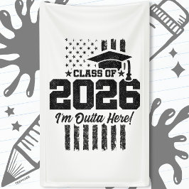 Lona Class of 2026 Graduation Distressed Flag Design