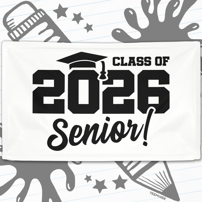 Lona Class of 2026 Senior Varsity Graduation Fun Quote (Subido por el creador)