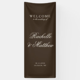 Lona Classic Dark Brown Old Money Wedding Welcome