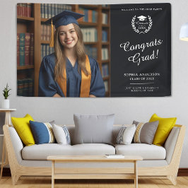 Lona Classy Personalized Felicitaciones Foto Graduada