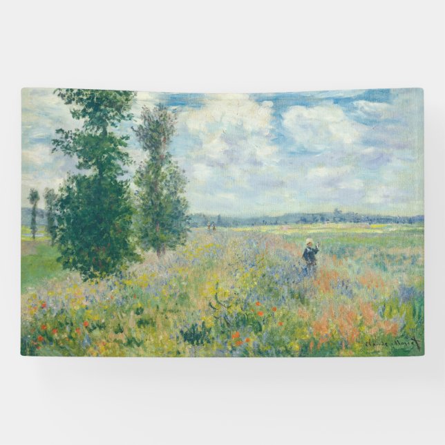 Lona Claude Monet - Campos de amapola cerca de Argenteu (Horizontal)