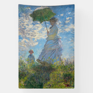 Lona Claude Monet - El paseo, mujer con sombrilla
