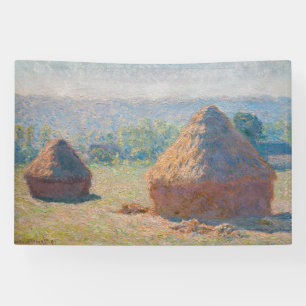 Lona Claude Monet - Haystacks, fin de verano