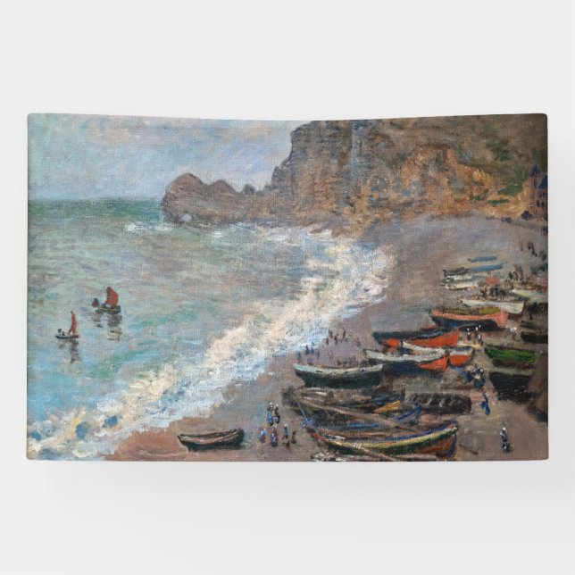 Lona Claude Monet - La playa de Etretat (Horizontal)
