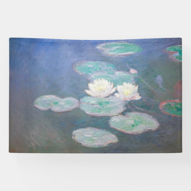 Lona Claude Monet - Lilies de agua, efecto nocturno (Horizontal)