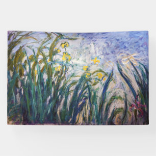 Lona Claude Monet - Lirios amarillos y púrpuras