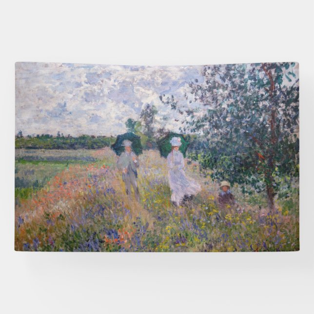 Lona Claude Monet - Paseo cerca de Argentina (Horizontal)