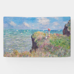 Lona Claude Monet - Paseo por el acantilado en Pourvill