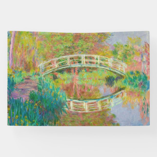 Lona Claude Monet - Puente de futbol japonés, Giverny (Horizontal)