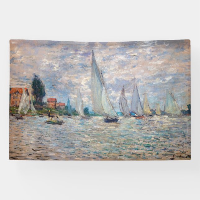 Lona Claude Monet - Regata de barcos en Argenteuil (Horizontal)