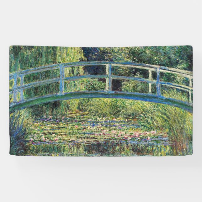 Lona Claude Monet - Water Lily Pond y Puente Japanés (Horizontal)