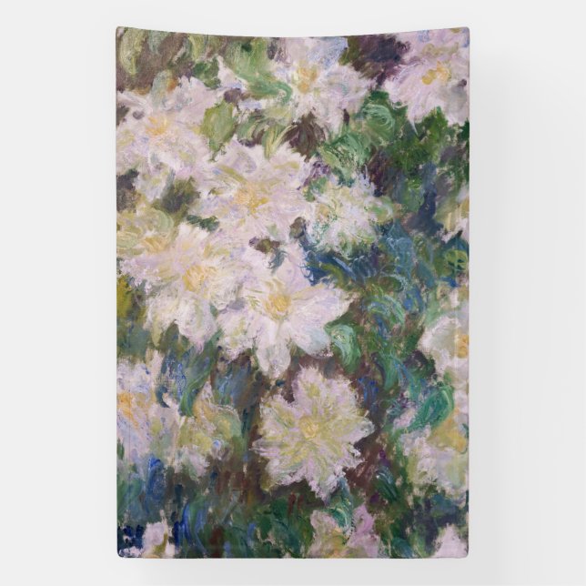 Lona Claude Monet - White Clematis (Vertical)
