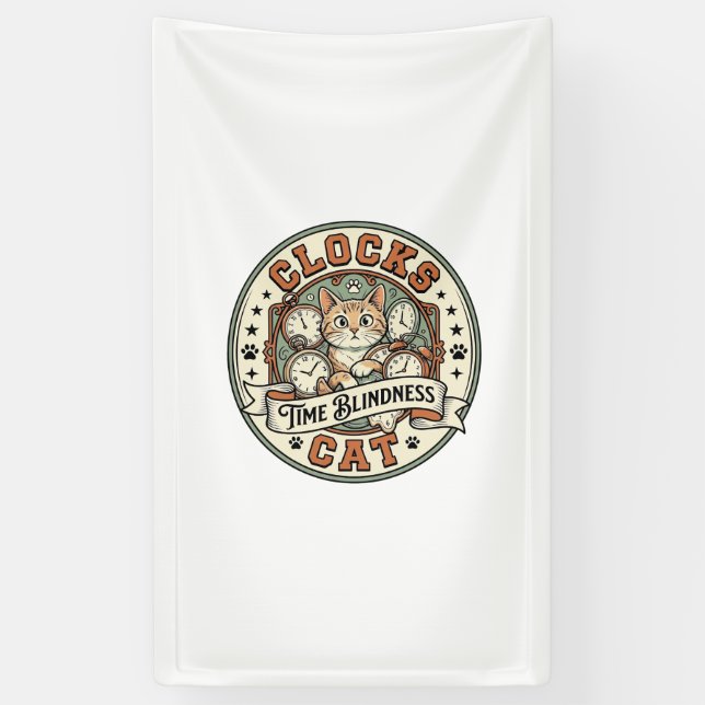 Lona Clocks Time Blindness Cat Clocks Time Blindness Ca (Vertical)