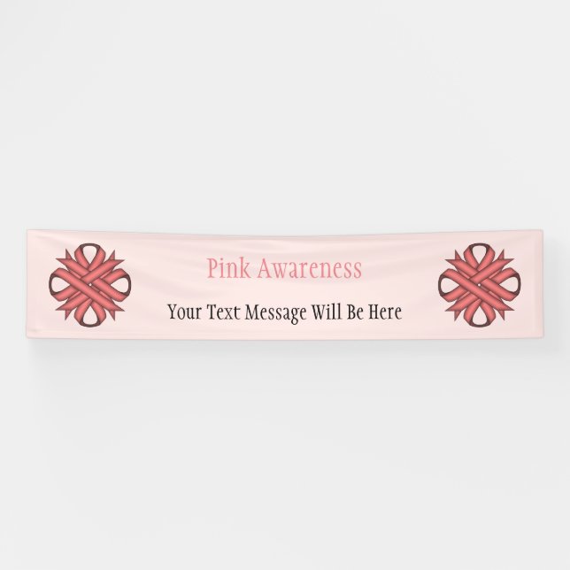 Lona Clover Ribbon rosa por Kenneth Yoncich (Horizontal)