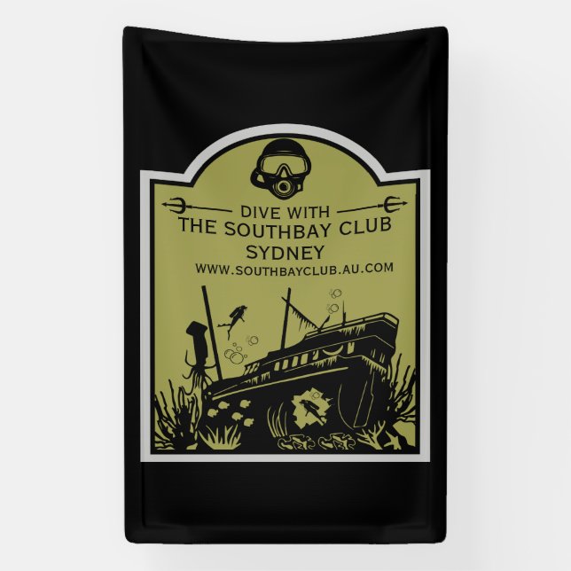 Lona Club de Buceo en Barcos Hundidos (Vertical)