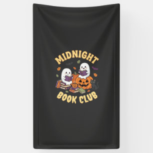 Lona Club de lectura de fantasmas con diseño de calabaz
