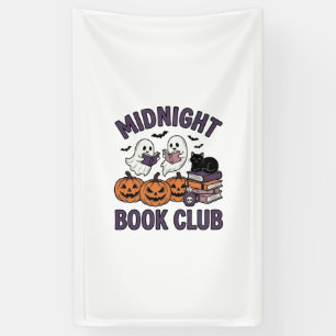 Lona Club de lectura de Halloween de Medianoche Diseño_