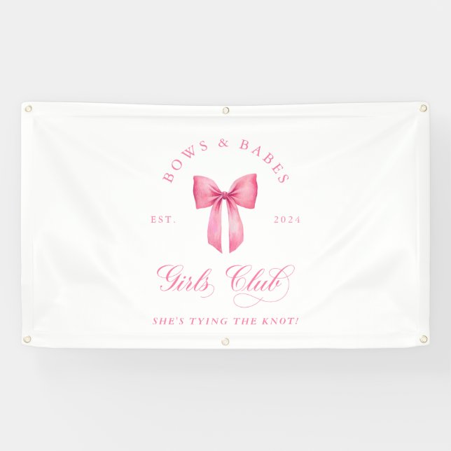 Lona Club de Solteras Bows and Babes (Horizontal)