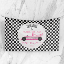 Coche de Carreras Rosa Negro Listo, Prepárate, Vam