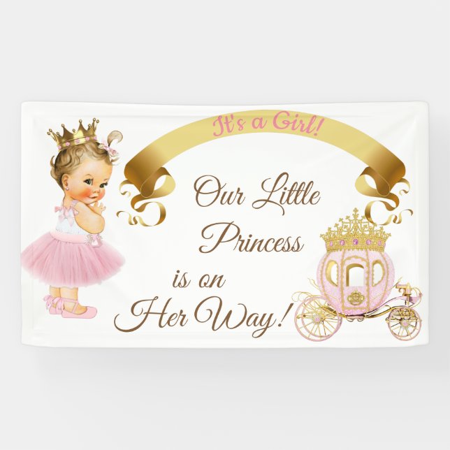 Lona Cochecito de Bebé Princesa Rosa Dorado (Horizontal)