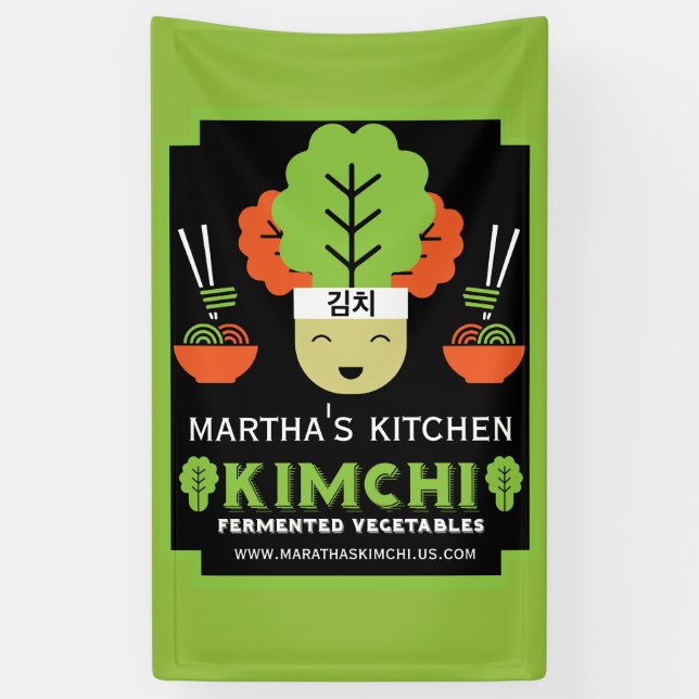 Lona Cocina de Kimchi Comida Casera (Vertical)