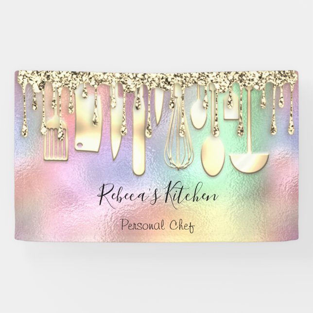 Lona Cocina personal Cocina Utensilios de oro Busin (Horizontal)