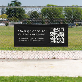 Lona Código QR | Banner al aire libre Escaneo mi negoci