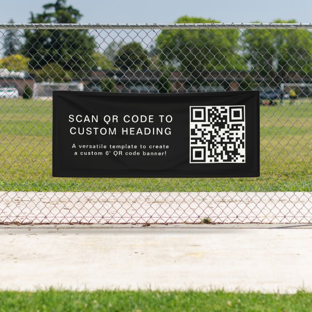 Lona Código QR | Banner al aire libre Escaneo mi negoci (In situ)