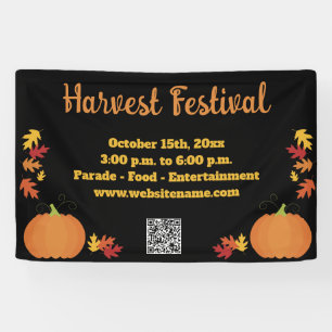 Lona Código QR de la cosecha de otoño del Festival de C