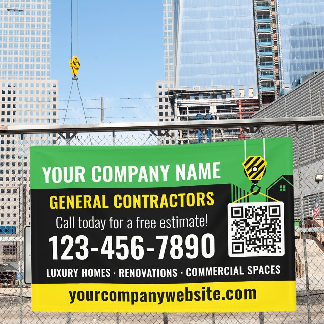 Lona Código QR de la empresa de construcción verde prom (Subido por el creador)